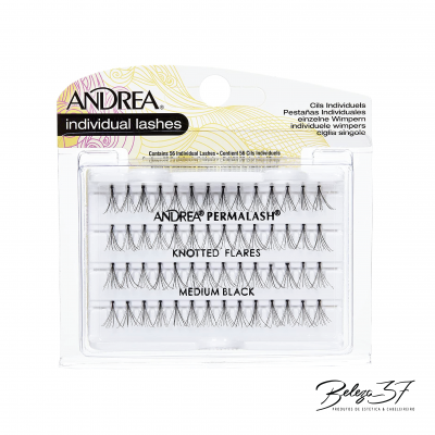 Blister de pestanas individuais ANDREA preto e branco com detalhes coloridos