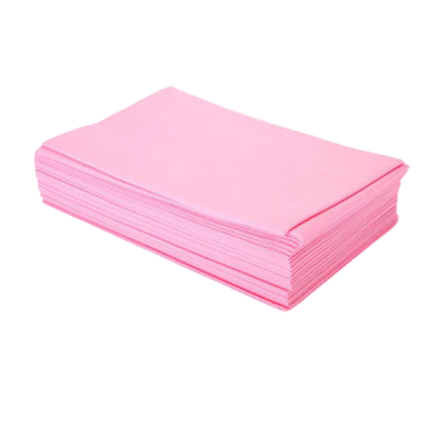 Pacote de lenços de papel rosa empilhados