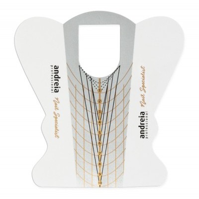 Suporte de medição de unhas com escala numerada e texto Andreia Professional