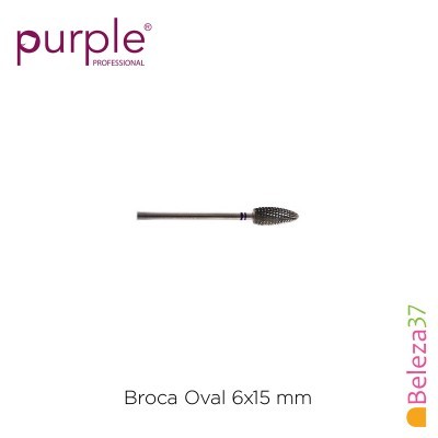 Broca oval metálica 6x15 mm com texturas em relevo