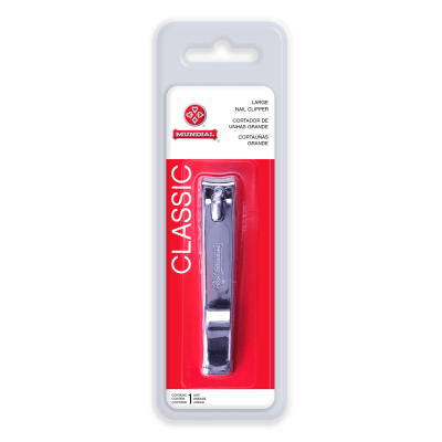 Cortador de unhas grande Mundial Classic em embalagem plástica