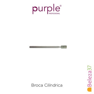 Broca cilíndrica metálica Purple Professional com fundo branco