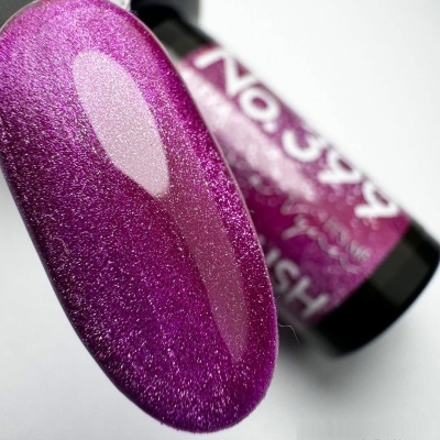 Esmalte de unhas rosa cintilante com frasco preto ao fundo