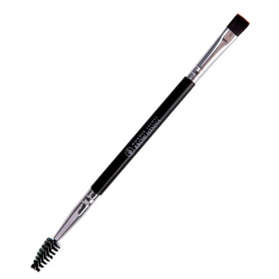 Pincel de maquilhagem preto com escova e pincel reto