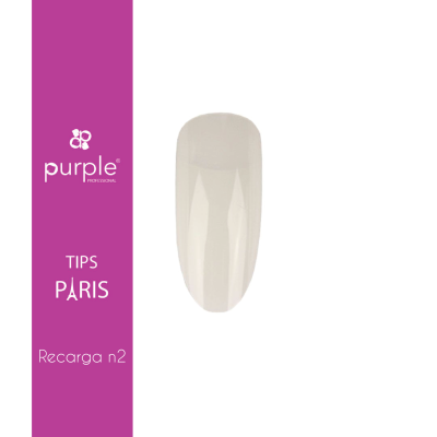 Recarga tips para unhas Paris cinza claro Purple Professional