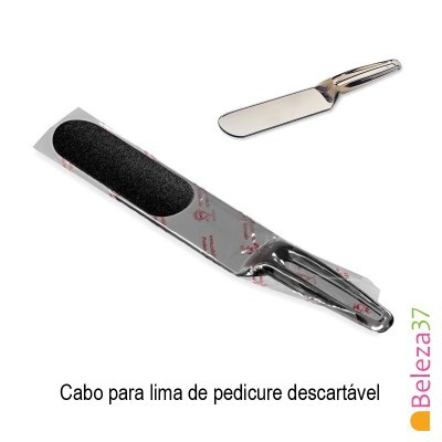 Cabo descartável para lima de pedicure com espátula metálica