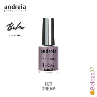Frasco de esmalte de unhas lilás Andreia Professional HybridGel H70 DREAM