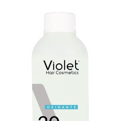 Frasco branco de oxidante 30 Vol da Violet Hair Cosmetics