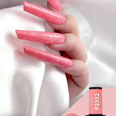 Esmalte gel rosa cintilante Purple P2332 Good Intention com brilhos