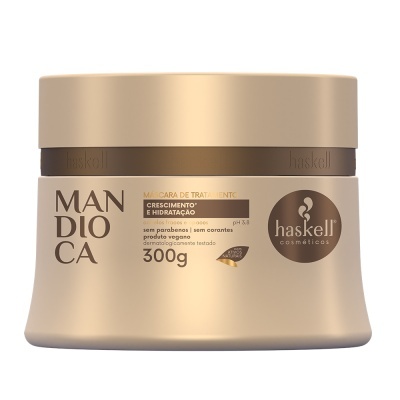 Máscara de tratamento capilar Haskell Mandioca 300g beige