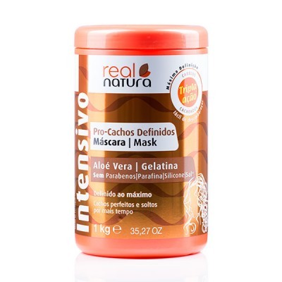 Máscara capilar Real Natura Pro-Cachos Definidos embalagem laranja 1 kg