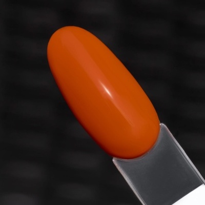 Pincel de maquilhagem com ponta oval laranja e cabo transparente