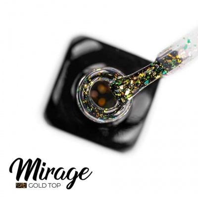 Frasco de verniz de unhas preto com pincel e glitter colorido