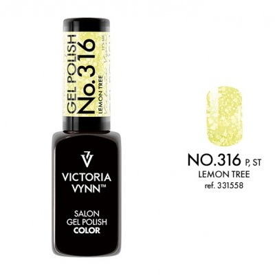 Esmalte em gel Victoria Vynn cor amarela Número 316 Lemon Tree