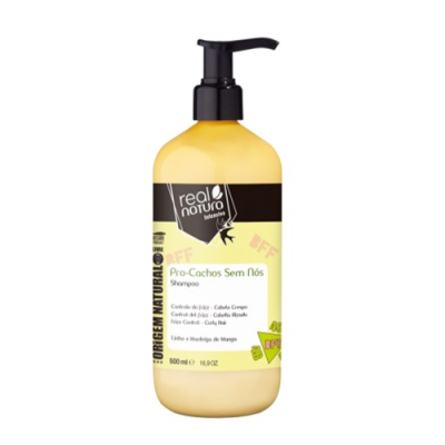 Frasco de shampoo Real Natura Pro-Cachos Sem Nós