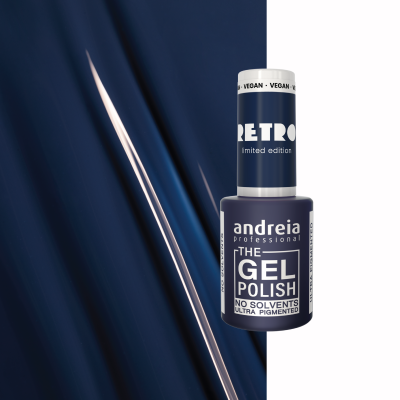 Frasco azul de verniz em gel para unhas da andreia professional, edição limitada Retro