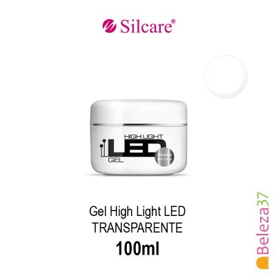 Frasco branco de gel transparente Silcare High Light LED 100ml