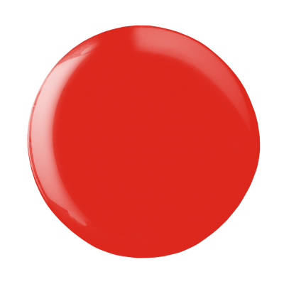 Tampa redonda de plástico vermelho brilhante