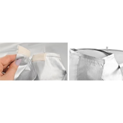 Máscara facial branca com fecho de velcro