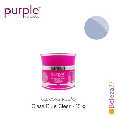 Frasco de gel construction Purple Professional rosa e prata com texto