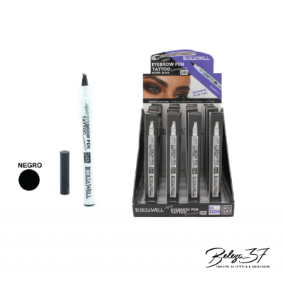 Caneta para sobrancelhas preta Tattoo Pen com expositor multi unidades