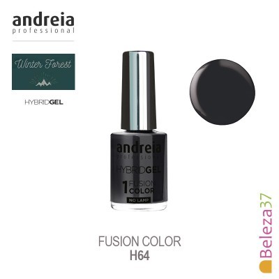 Esmalte de gel preto Andreia Professional Fusion Color H64