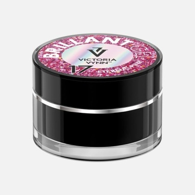 Frasco cilíndrico preto com tampa rosa brilhante e texto