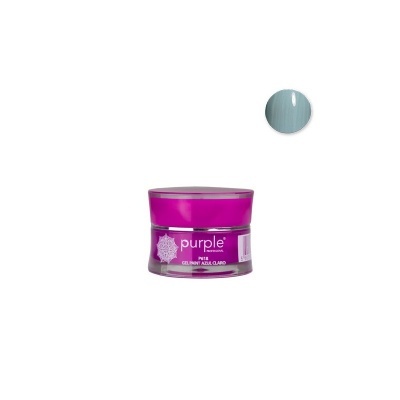 Frasco pequeno de creme roxo com tampa rosa e rótulo branco Purple