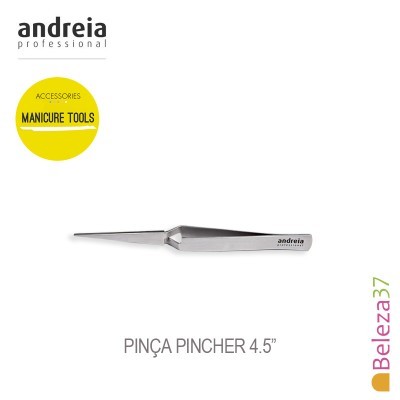 Pinça de manicure aço inoxidável 4.5 polegadas andreia professional