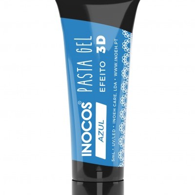 Tubo de pasta gel azul INCOS efeito 3D