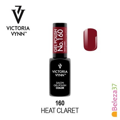 Esmalte gel Victoria Vynn Heat Claret nº160 com amostra da cor vinho