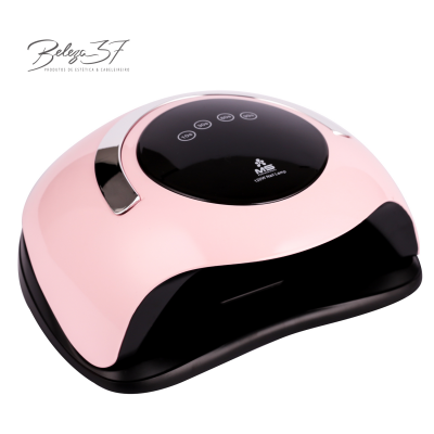 Máquina de cura de unhas rosa e preta com painel tátil