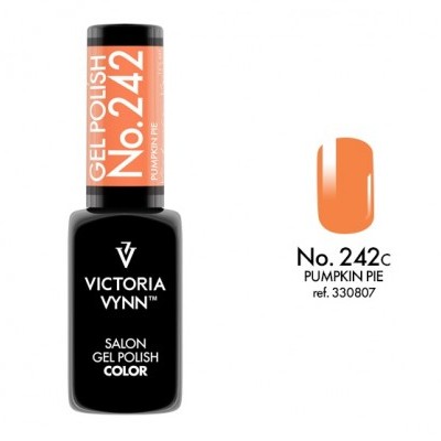Verniz de gel VICTORIA VYNN cor Pumpkin Pie com frasco preto e tampa laranja