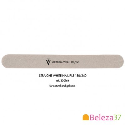 Lima de unhas retangular branca Victoria Vynn 180/240