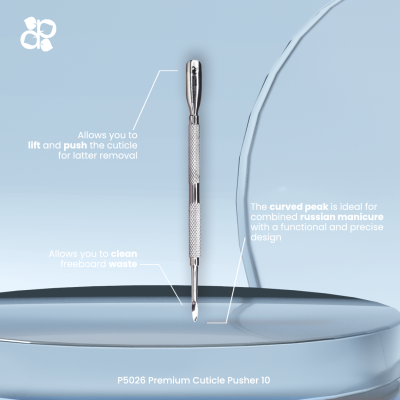 Empurrador de cutículas metálico com duas pontas