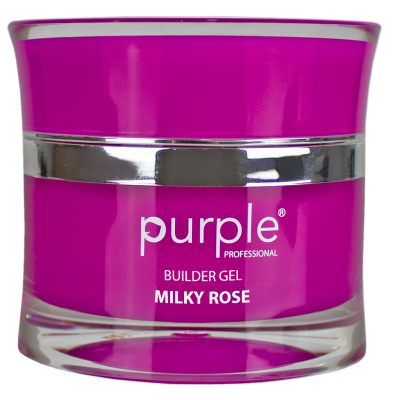 Frasco roxo de gel construtor para unhas Purple Professional Milky Rose