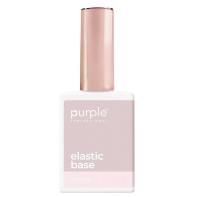 Frasco de verniz de unhas Purple Professional Elastic Base cor soft latte