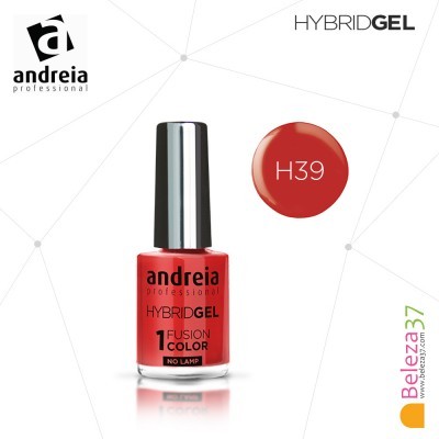 Frasco de verniz de unhas vermelho Andreia HYBRIDGEL H39