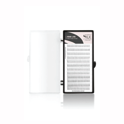 Conjunto de pestanas artificiais em caixa preta com tampa transparente