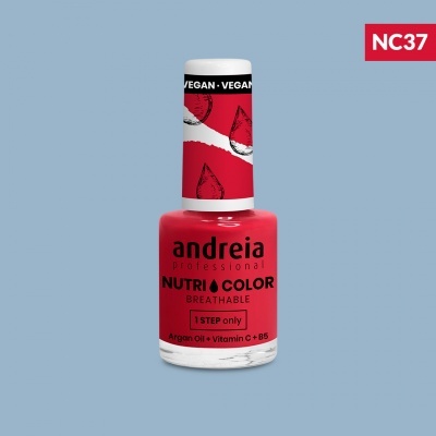 Frasco de verniz de unhas vermelha Andreia Nutri Color