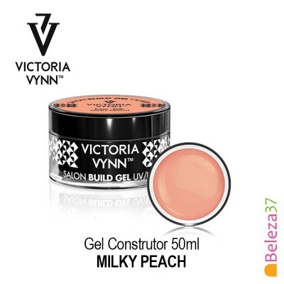 Gel construtor Victoria Vynn cor pêssego leitoso em embalagem preta 50ml