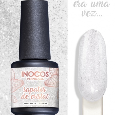 Verniz gel Inocos sapatos de cristal com brilho cristal