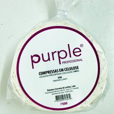 Pacote de compressas em celulose Purple Professional