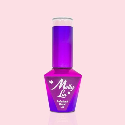 frasco roxo de verniz de unhas Molly Lac com tampa prateada