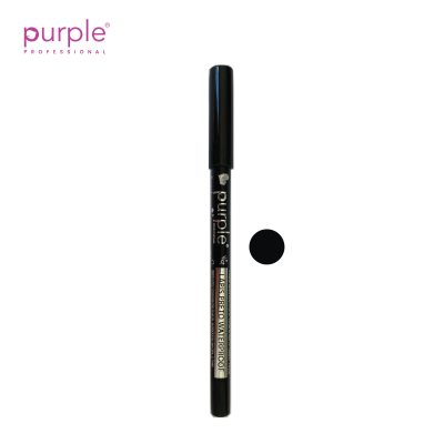 Lápis de olho preto Purple Professional com tampa preta e texto branco.