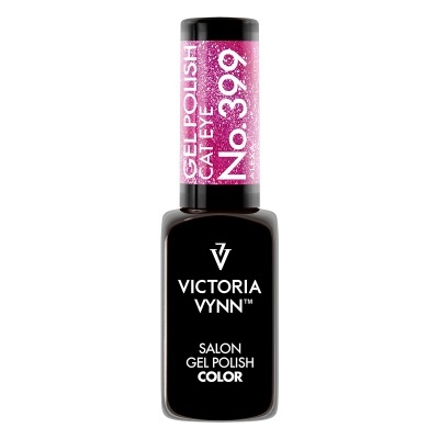 Frasco preto de verniz gel com tampa rosa e texto branco