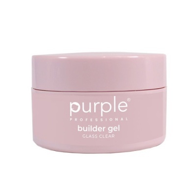 Frasco rosa claro de gel construtor transparente da marca Purple Professional