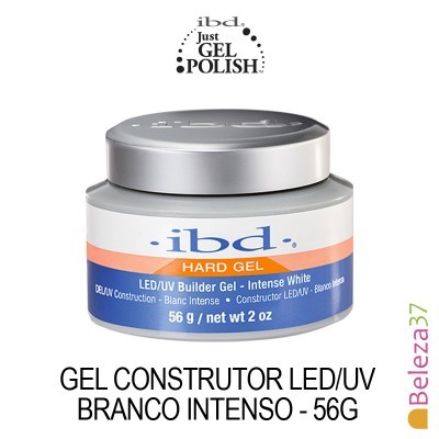 Frasco de gel para unhas ibd LED/UV Builder Gel Intense White 56g