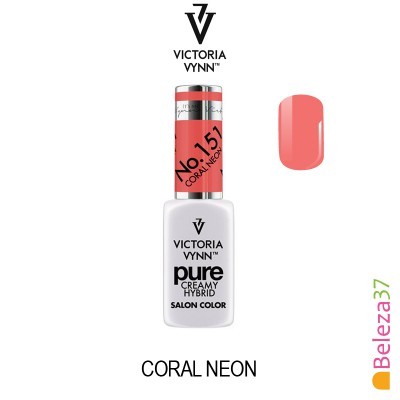 Frasco de verniz de unhas cor coral neon Victoria Vynn