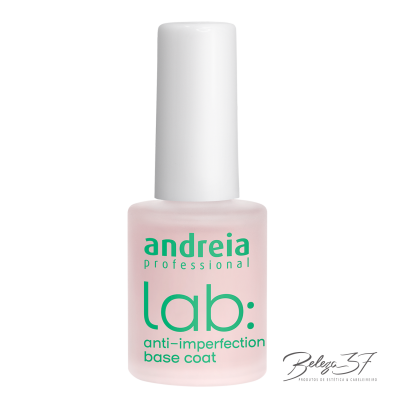 Base coat anti-imperfeições Andreia Professional em frasco com tampa branca